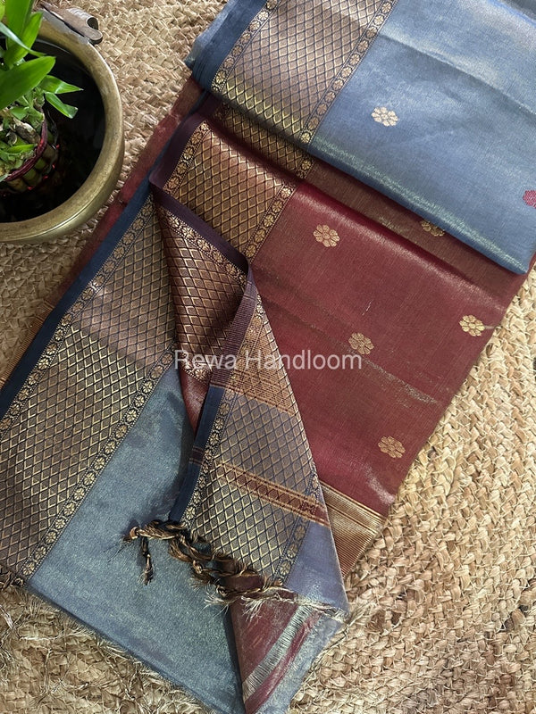 Maheshwari Tissue Butti Saree