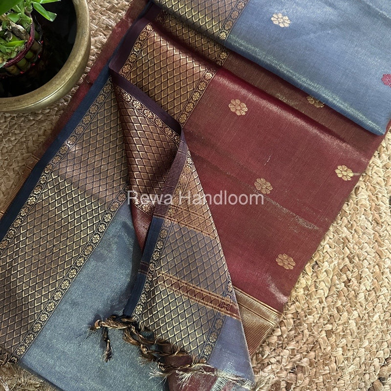 Maheshwari Tissue Butti Saree