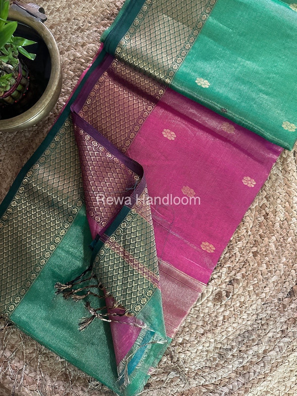 Maheshwari  Tissue Butti Saree