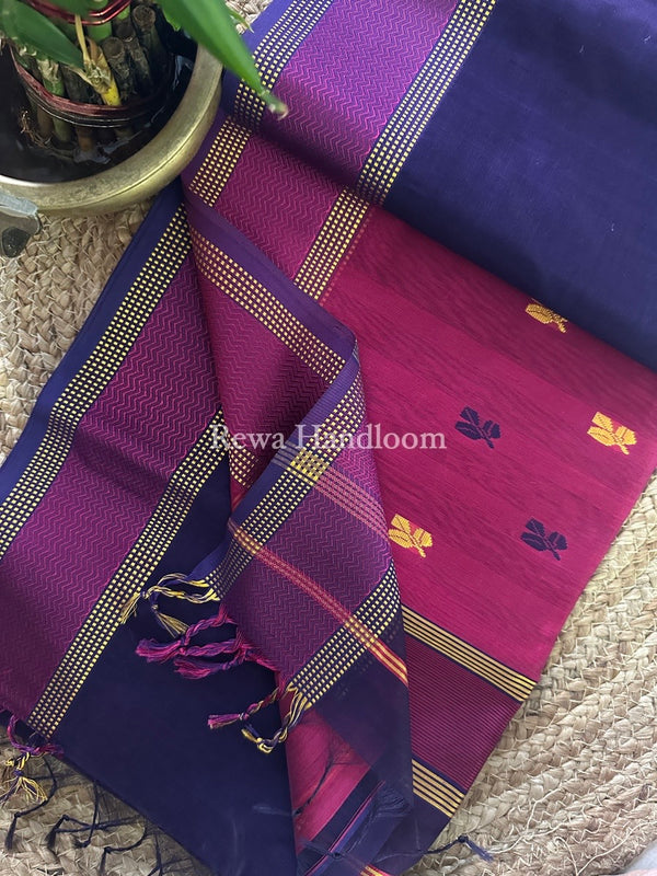 Maheshwari Resham Thread Butti Saree