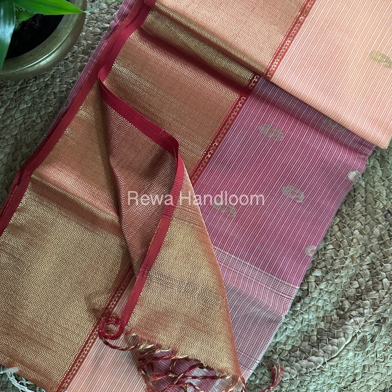Maheshwari Golden Butti Saree