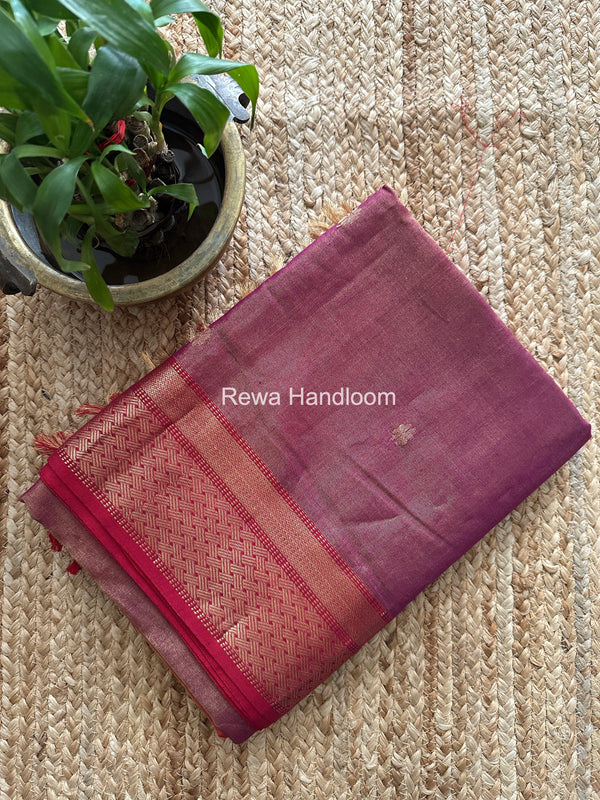 Maheshwari Magenta Tissue Butti Saree TBBS0120
