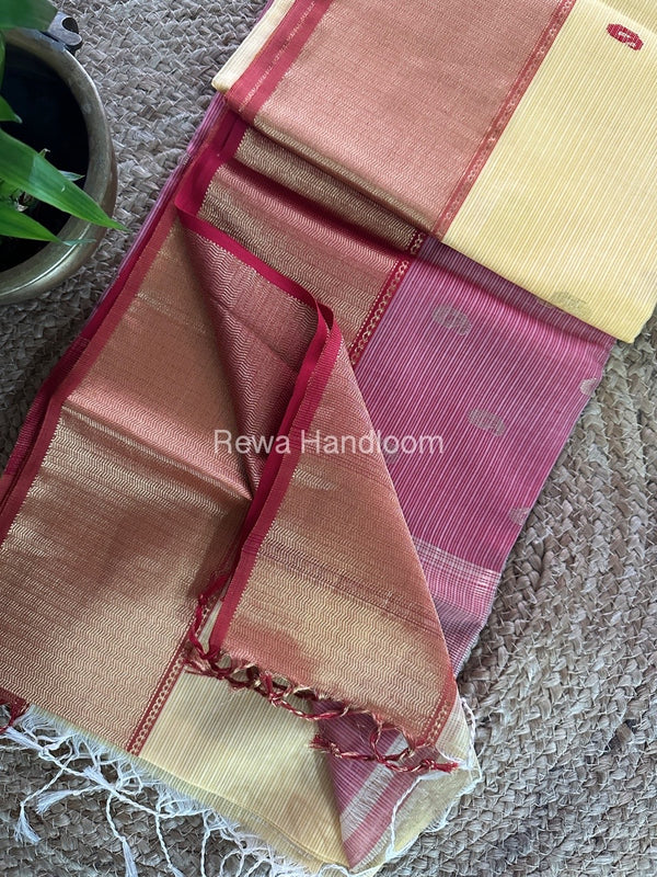 Maheshwari Golden Butti Saree