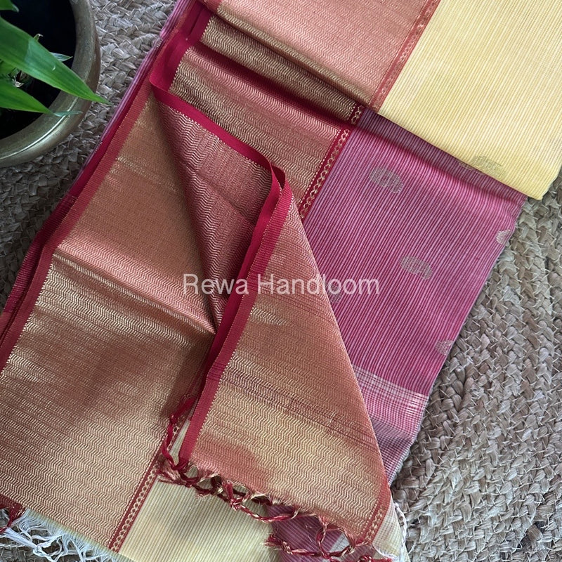 Maheshwari Golden Butti Saree