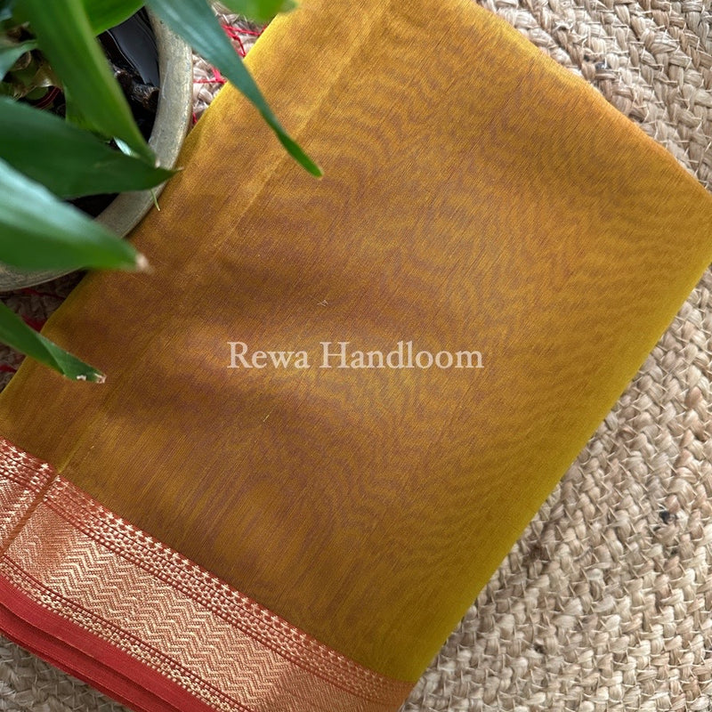 Maheshwari Mustard Gichha Pallu Saree GP038