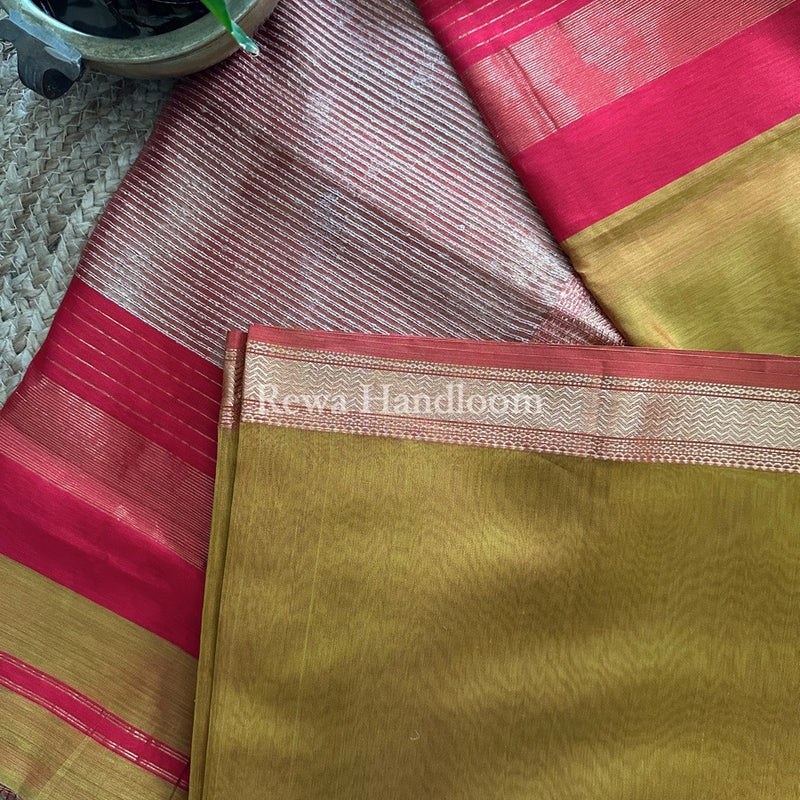 Maheshwari Mustard Gichha Pallu Saree GP038