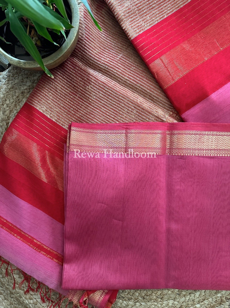 Maheshwari Magenta Pink Gichha Pallu Saree GP040