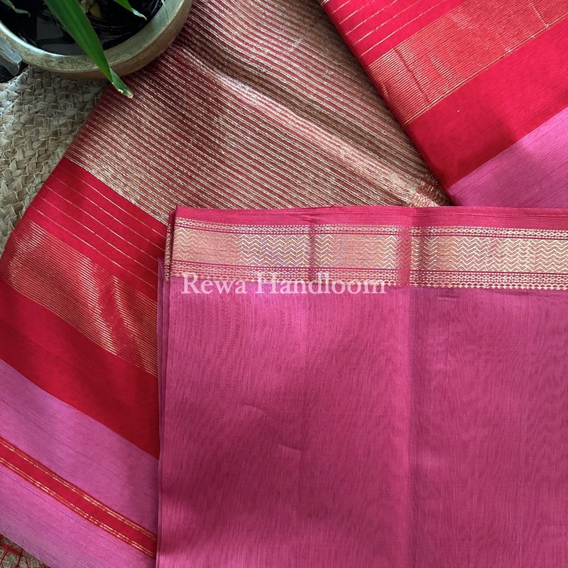 Maheshwari Magenta Pink Gichha Pallu Saree GP040