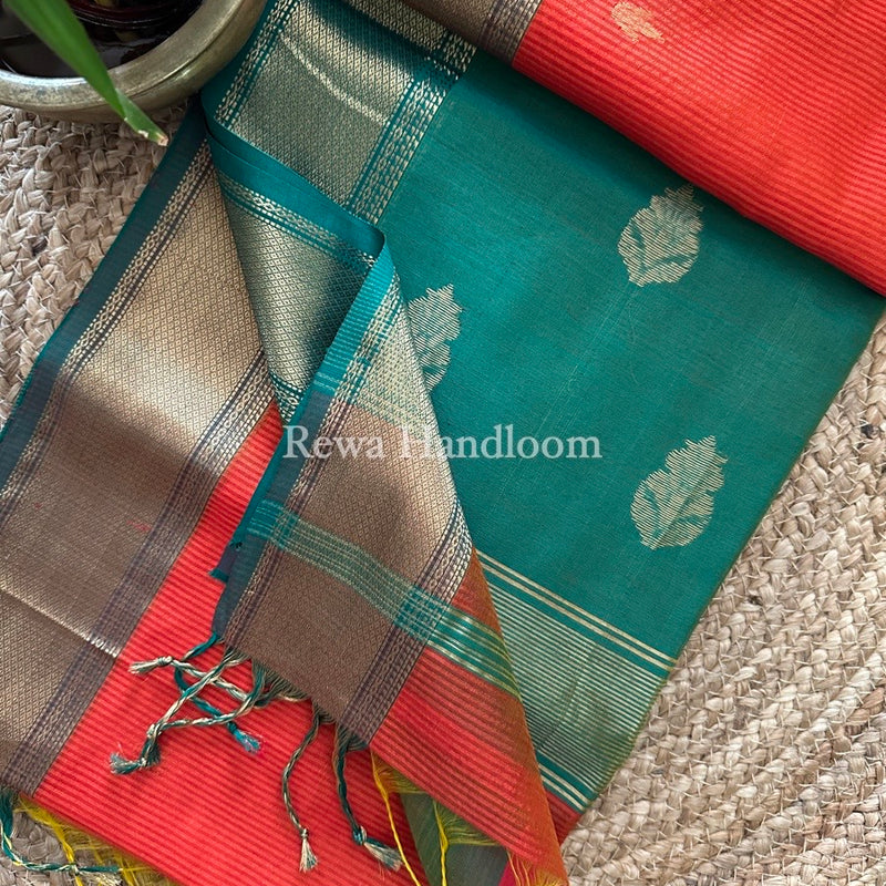 Maheshwari Butta Pallu Silk Saree
