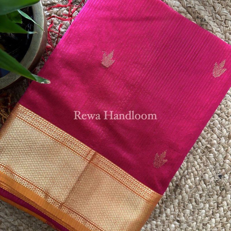 Maheshwari Rani Pink Butta Pallu Silk Saree ZM017