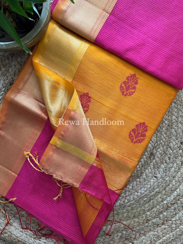 Maheshwari Butta Pallu Silk Saree