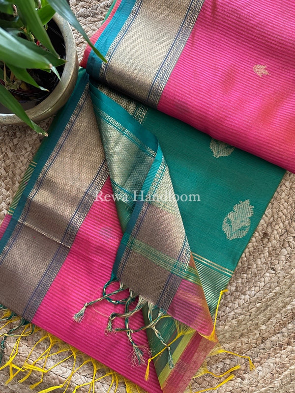 Maheshwari Butta Pallu Silk Saree