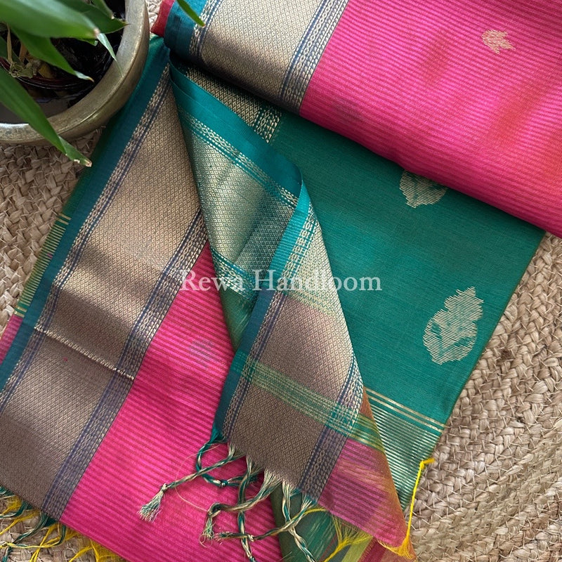 Maheshwari Butta Pallu Silk Saree