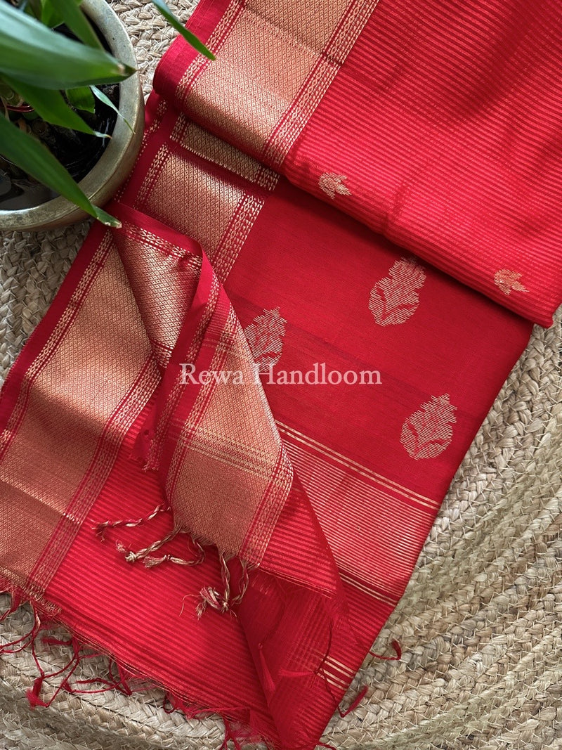 Maheshwari Butta Pallu Silk Saree