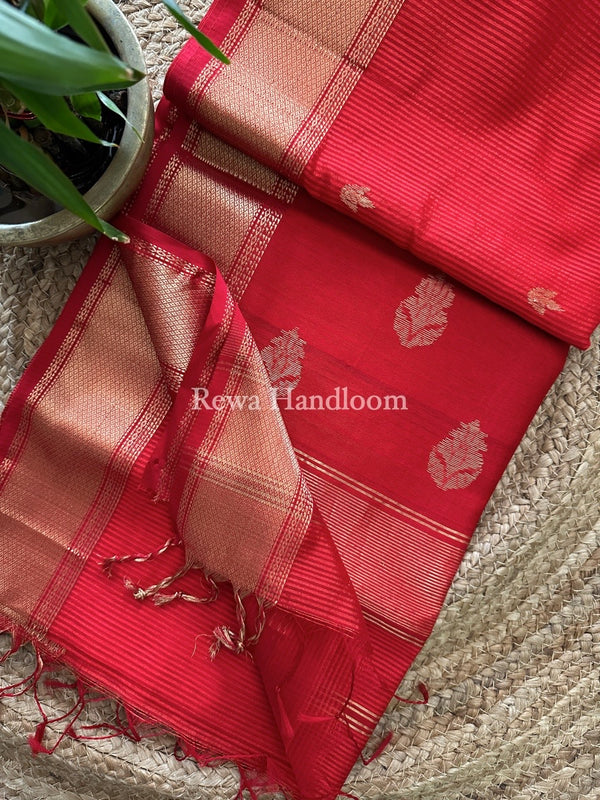 Maheshwari Butta Pallu Silk Saree