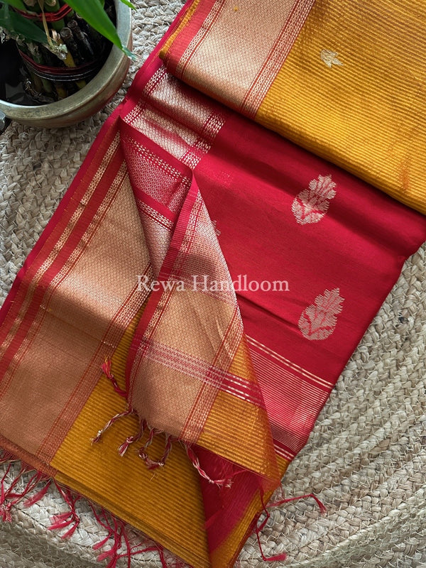Maheshwari Butta Pallu Silk Saree