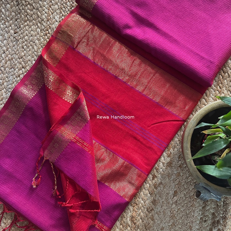 Maheshwari Garbha Reshami Silk Saree 