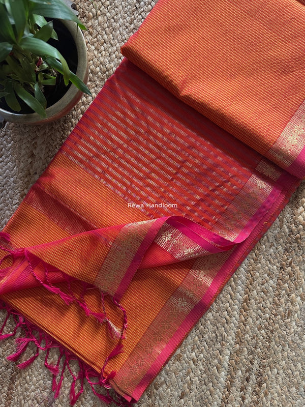 Maheshwari Garbha Reshami Silk Saree 