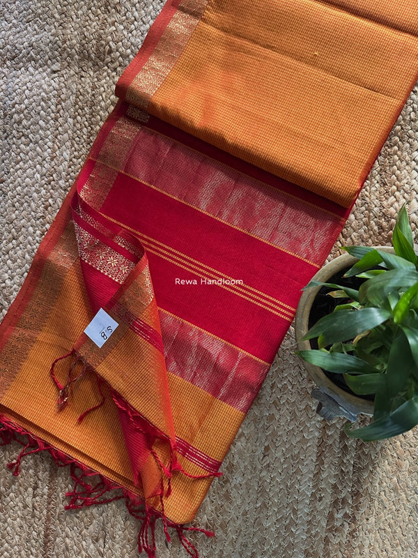 Maheshwari Garbha Reshami Silk Saree 