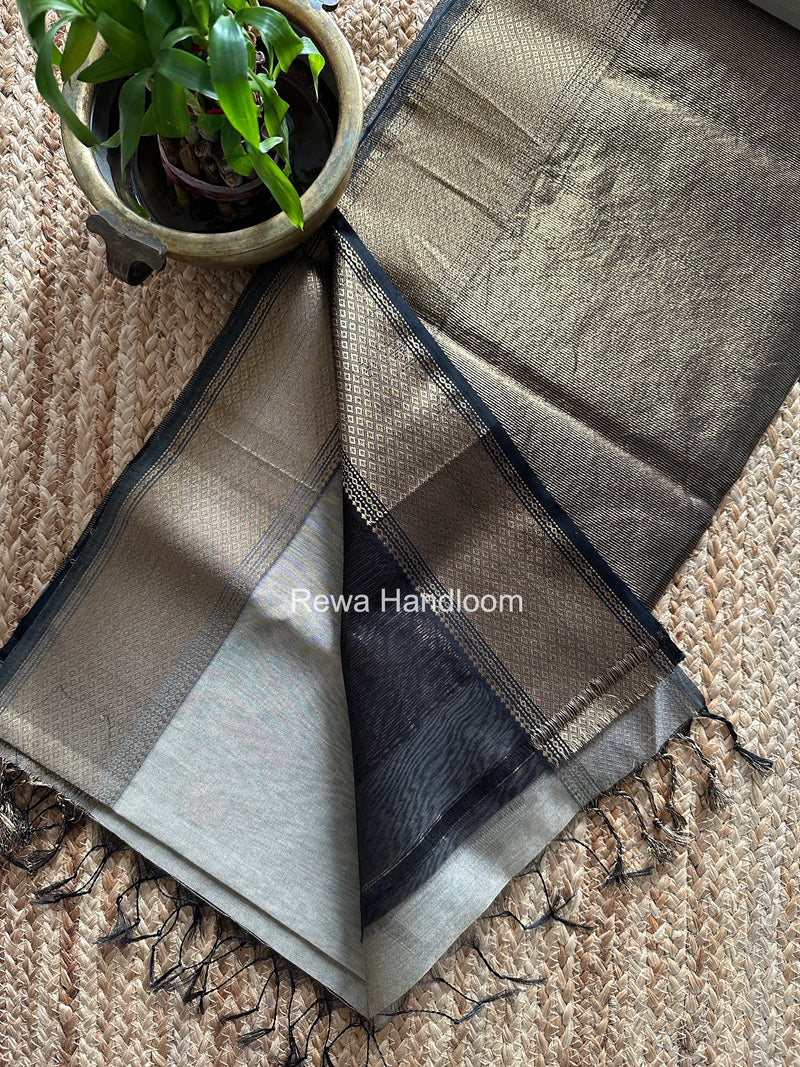 Maheshwari Beige Lotus Butta Saree LLBS042