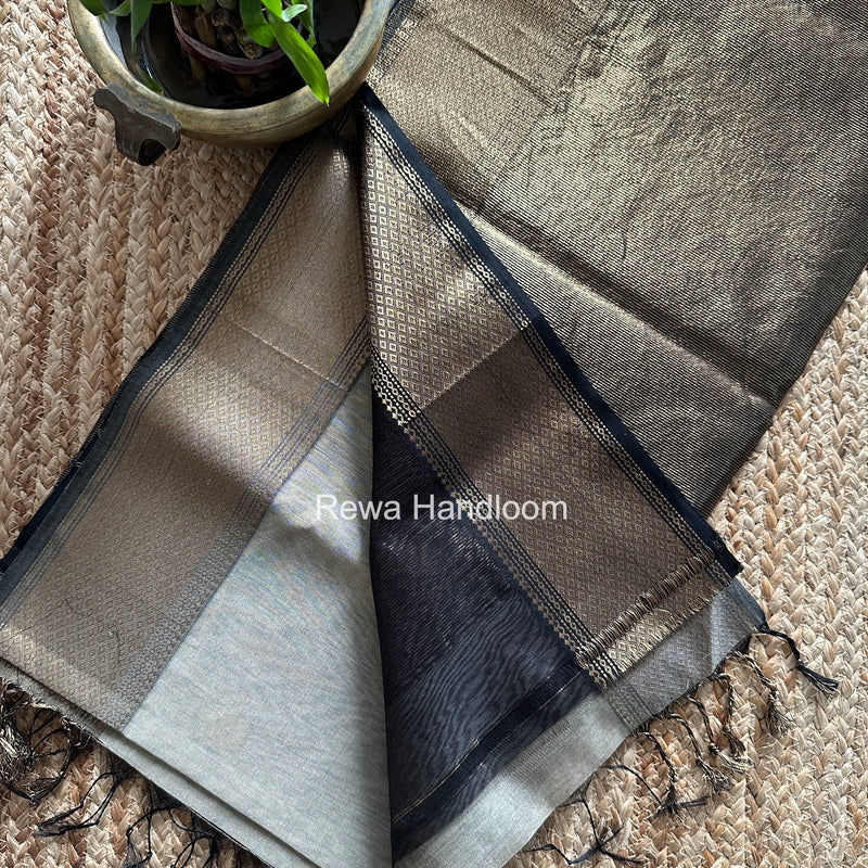 Maheshwari Beige Lotus Butta Saree LLBS042
