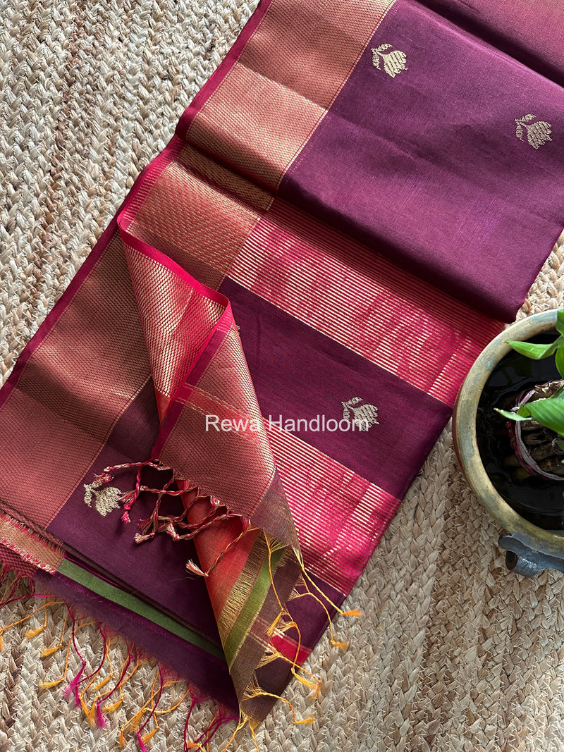 Maheshwari Lotus Shaded Butta Saree