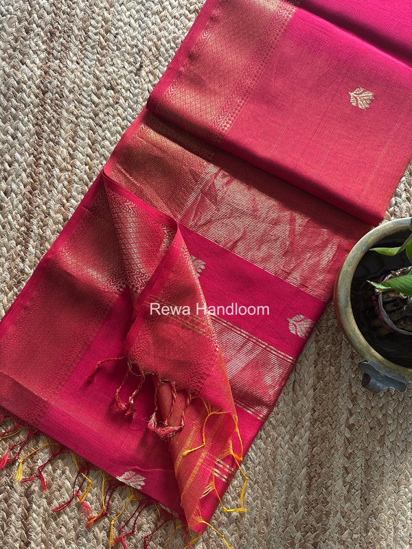 Maheshwari Lotus Shaded Butta Saree
