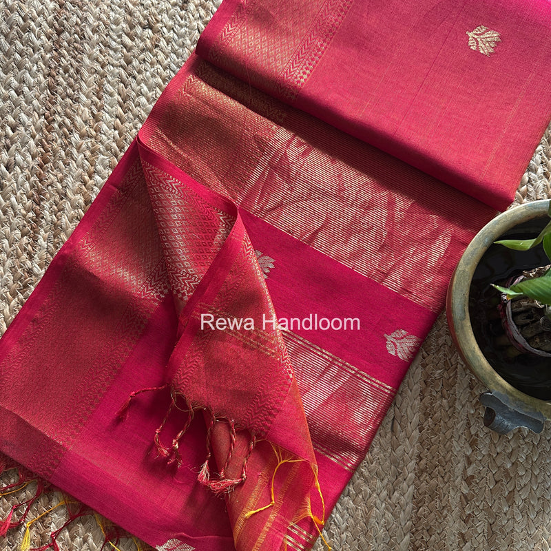 Maheshwari Lotus Shaded Butta Saree