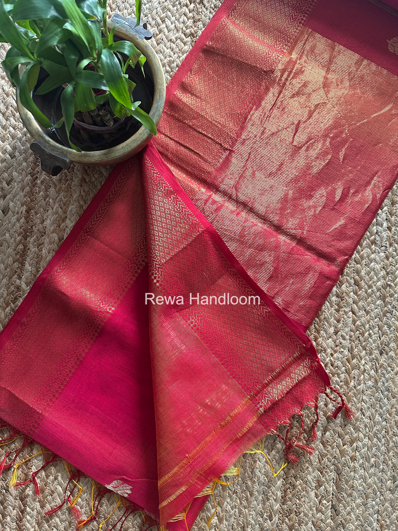 Maheshwari Rani Pink Lotus Shaded Butta Saree SLB012