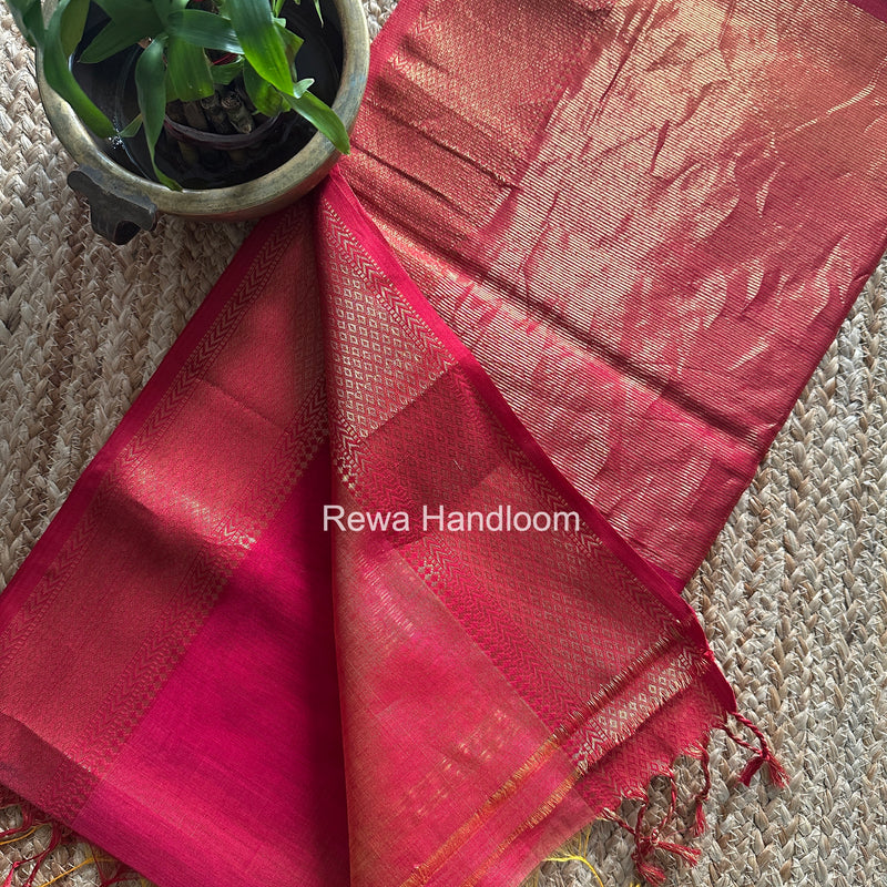 Maheshwari Rani Pink Lotus Shaded Butta Saree SLB012