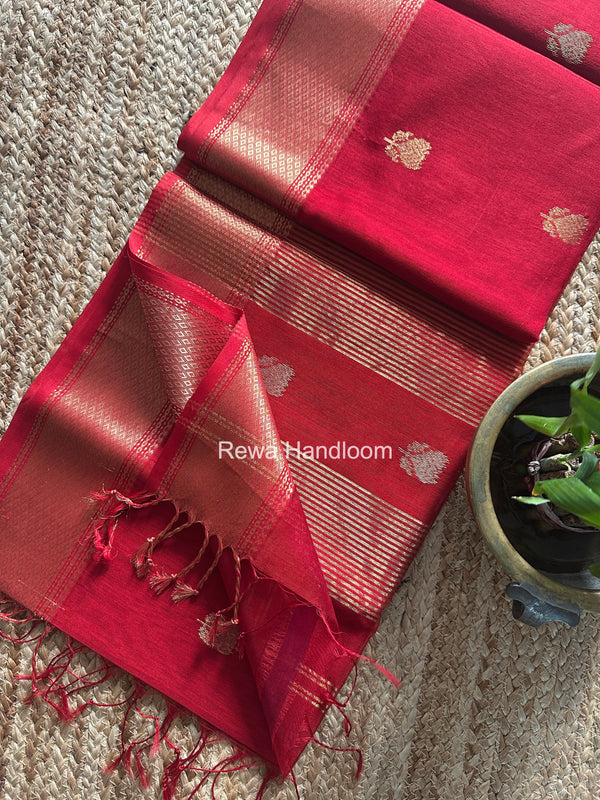 Maheshwari Lotus Butta Saree
