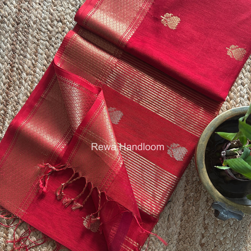 Maheshwari Lotus Butta Saree