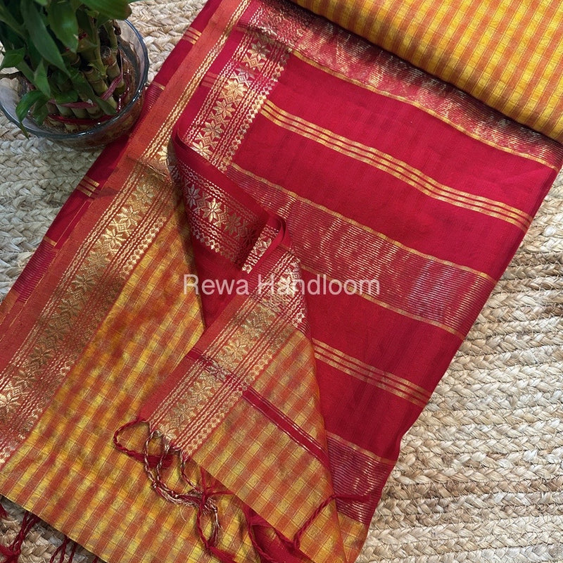 Maheshwari Garbha Reshami Silk Saree