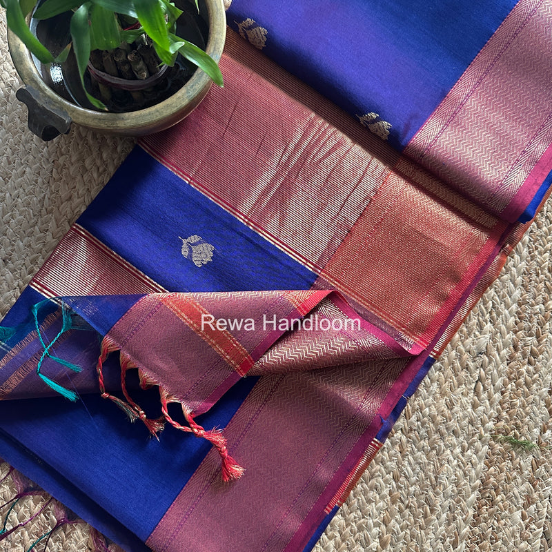 Maheshwari Lotus Shaded Butta Saree