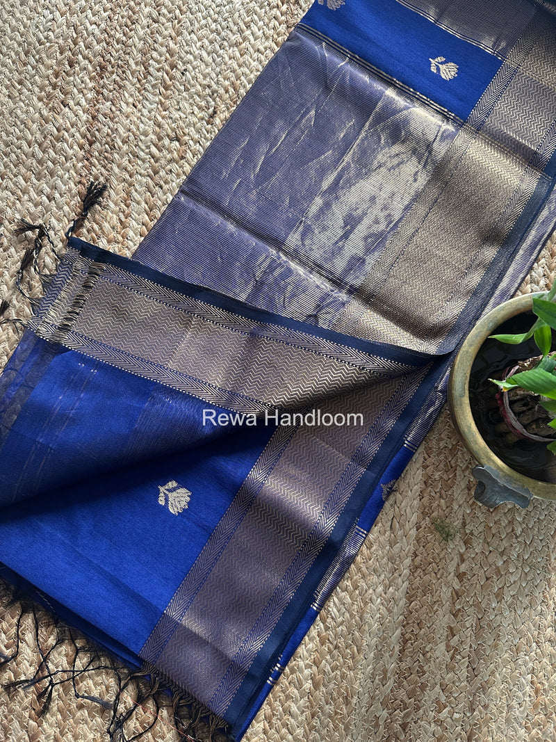 Maheshwari Blue Lotus Butta Saree LLBS050