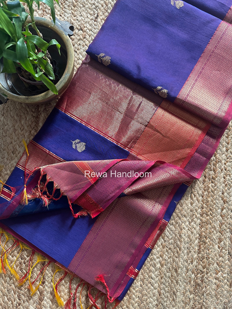 Maheshwari Lotus Shaded Butta Saree