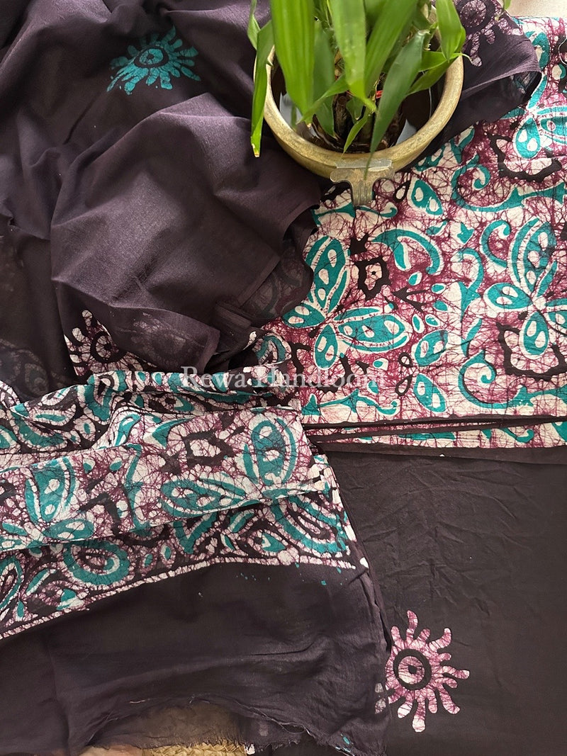 Batik Print Cotton Suit