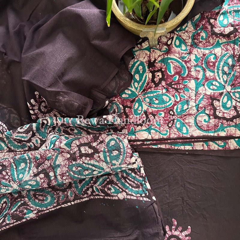 Batik Print Cotton Suit