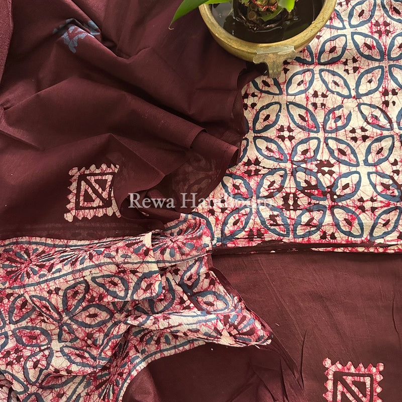 Batik Print Cotton Suit