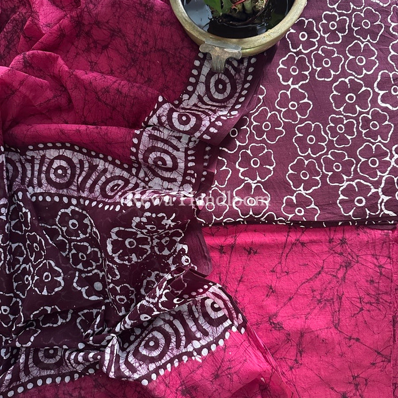  Batik Print Cotton Suit