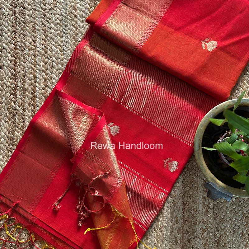 Maheshwari Lotus Shaded Butta Saree