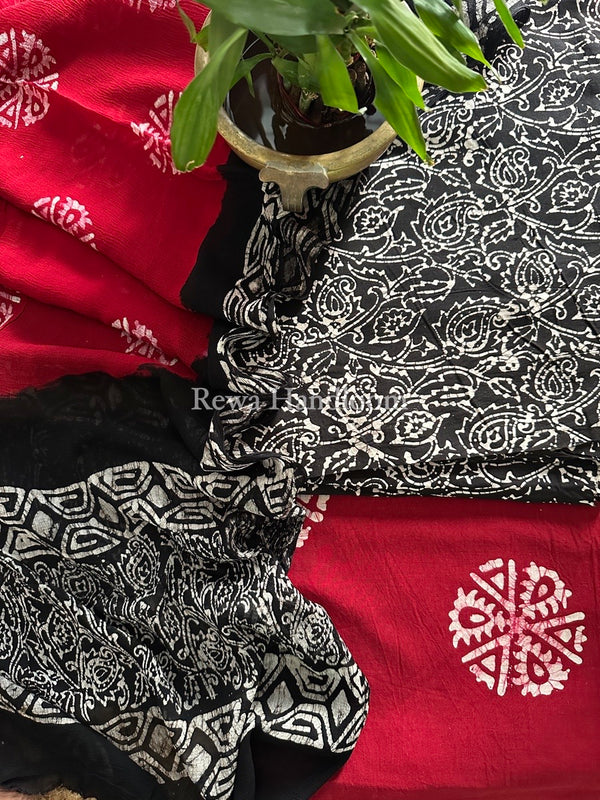 Batik Print Cotton Suit