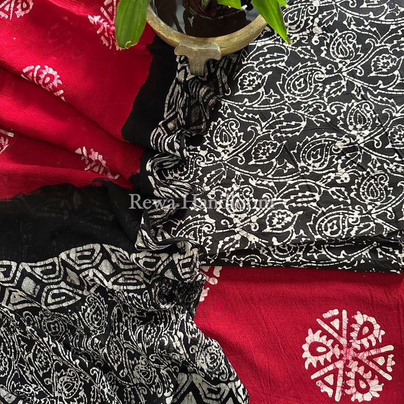 Batik Print Cotton Suit
