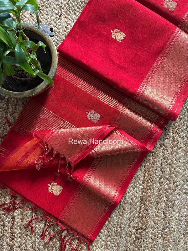 Maheshwari Lotus Butta Saree