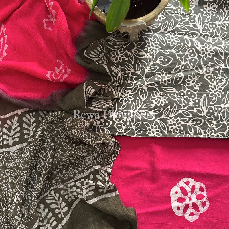 Batik Print Cotton Suit