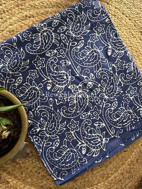 Blue Batik Print Cotton Suit BS003