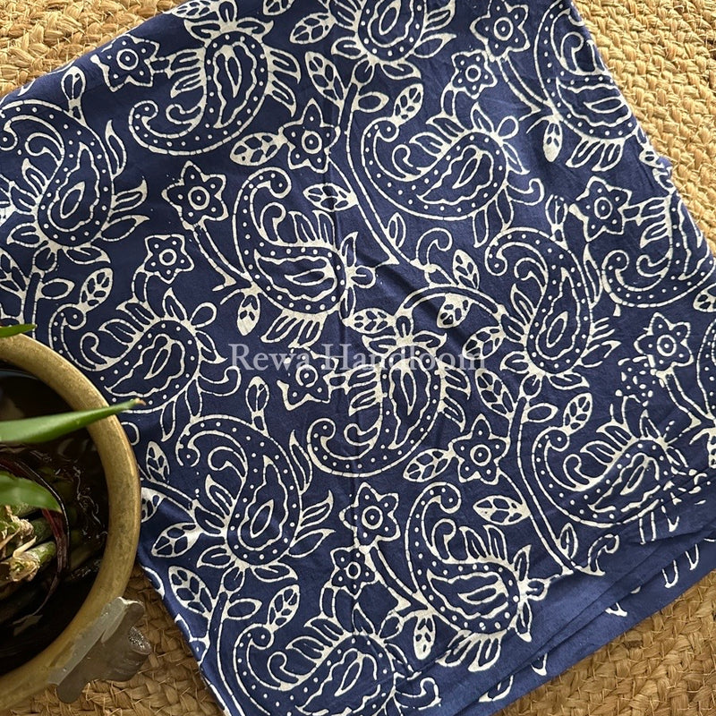 Blue Batik Print Cotton Suit BS003