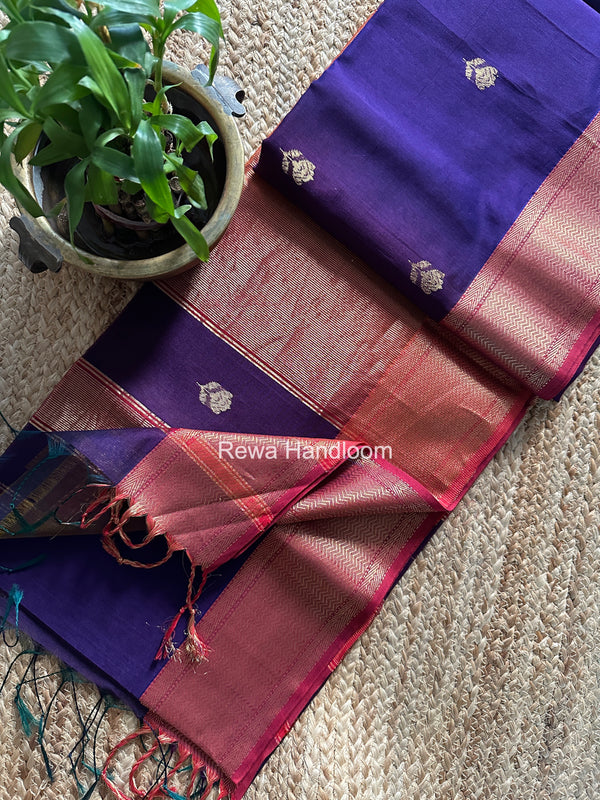 Maheshwari Lotus Shaded Butta Saree