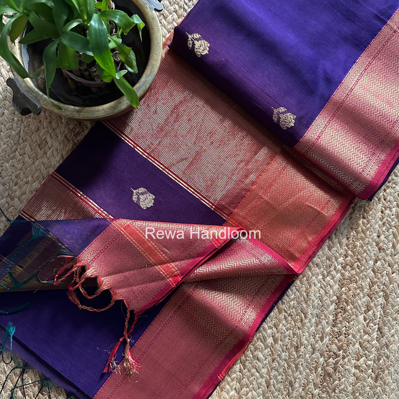 Maheshwari Lotus Shaded Butta Saree