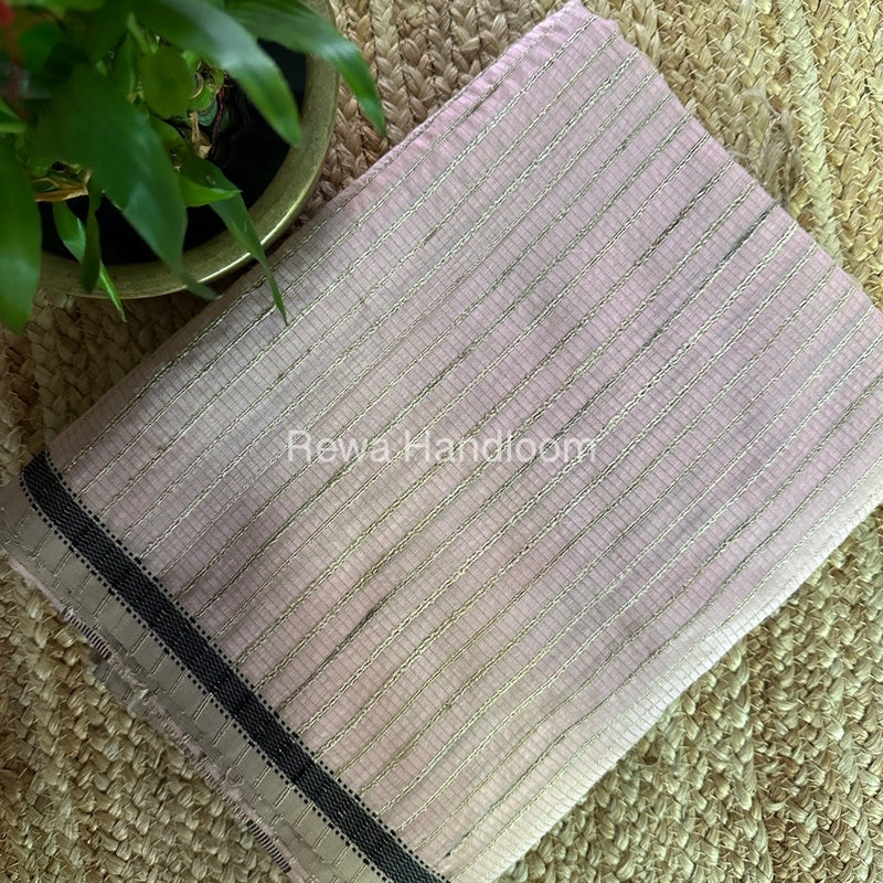 Maheshwari Baby Pink Gichha Thread Lining Saree GTLS018